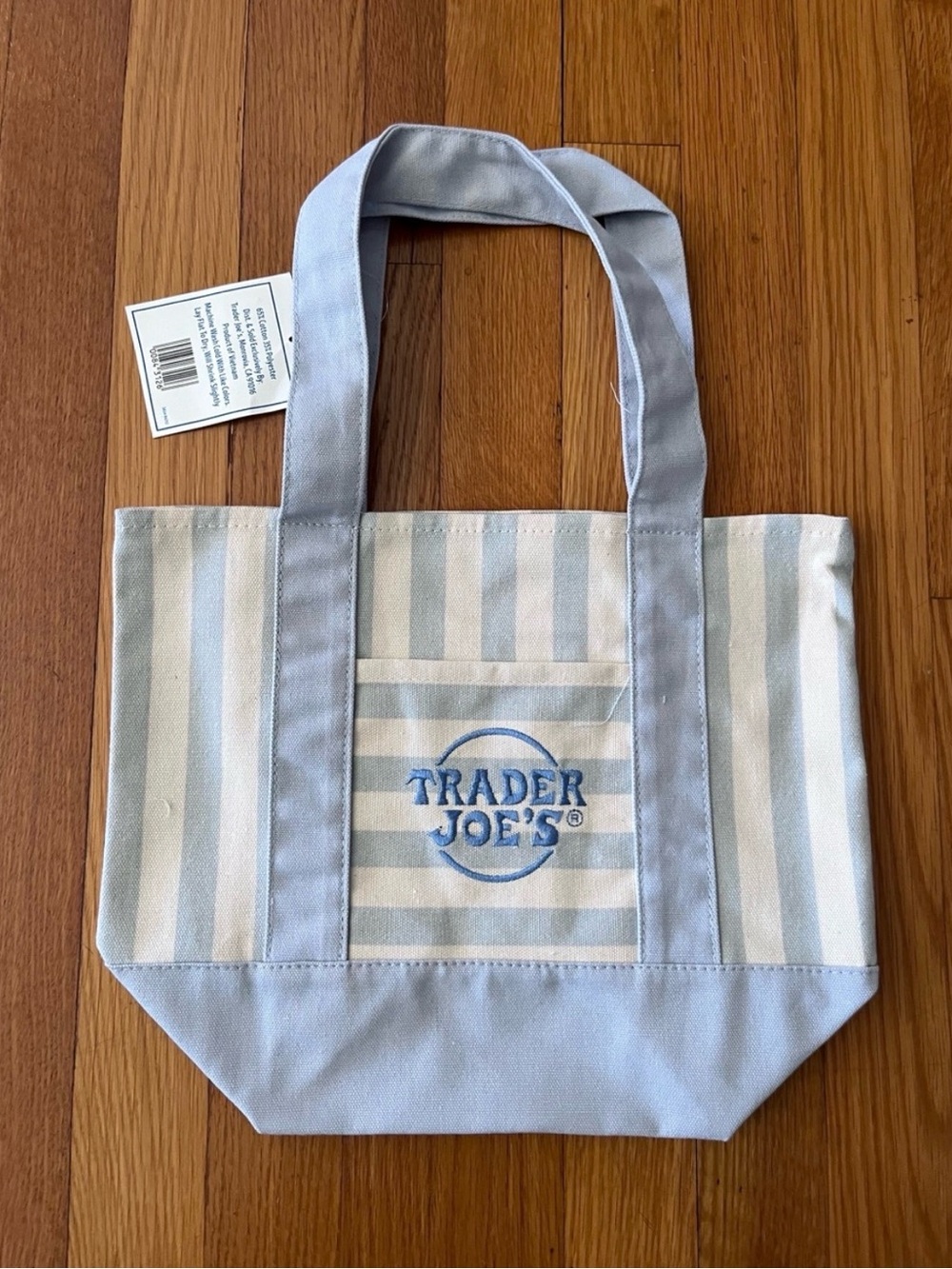 Trader Joe’s Pastel Striped Mini Canvas Tote Bags (set of 4) - Picture 6 of 12